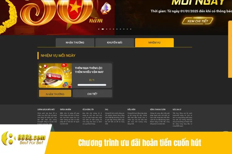 Chương trình ưu đãi hoàn tiền cuốn hút