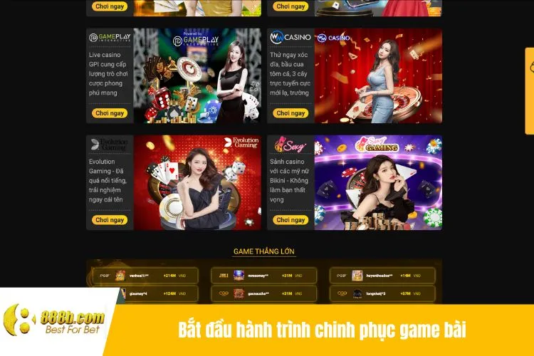 Bắt đầu hành trình chinh phục game bài