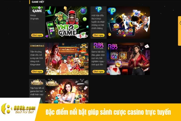 Đặc điểm nổi bật giúp sảnh cược casino trực tuyến được hội viên yêu thích
